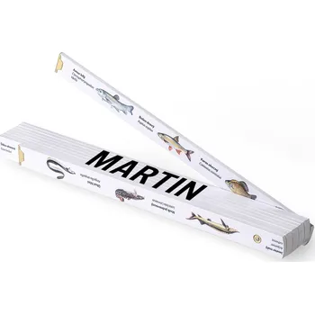 metr Metrie | Block-52 Skládací metr pro rybáře 2m, se jménem Martin
