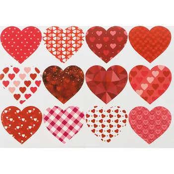 jídelní souprava Arpex Samolepky VZOROVANÁ SRDÍČKA 12X16,5 CM