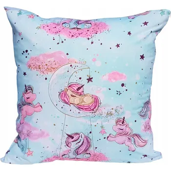 Polštář Povlak polštář jednorožec kůň poník kůň mátový 40x40 bavlna polštář