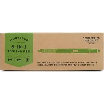 Multifunkční propiska Gentlemen's Hardware 6-in-1 Tooling Pen - olivová barva