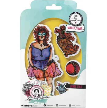 Razítko Studio Light Razítka Studio Light "Signature Collection“, 4 ks - Panička a pejsci