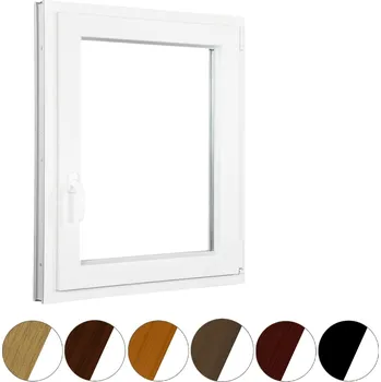 Okno ALUPLAST Plastové okno jednokřídlo dekor/bílé 100x120 Otvírání: Pravé, Zasklení: Dvojsklo Ug= 1,1