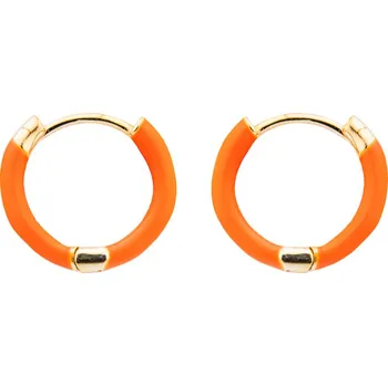 Náušnice franco bene Kroužkové oranžové náušnice - pozlacené | 5764