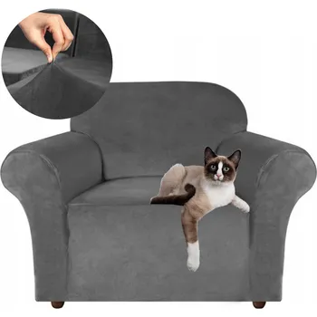 Napínací potah Potah na křeslo Ubieramy-meble šedý