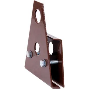 Držák trubkového zachytávače typ drážkované (falcované) krytiny - držák pro 2 trubky RAL 7016 - Antracit