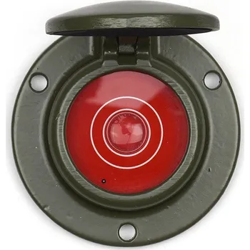 Vodováha Richter | R62 Libela kruhová, kovová příruba s poklopem | 76 mm