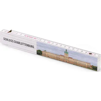 metr Metrie | Block 52 Skládací metr, s potiskem Berlín Schloss Charlottenburg | 2 m