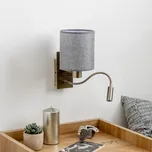 Brilagi - LED Nástěnná lampa NUBILA 1xE27/25W/230V + LED/3W mosaz/šedá