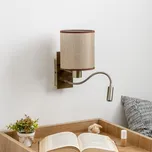 Brilagi - LED Nástěnná lampa NUBILA 1xE27/25W/230V + LED/3W mosaz/hnědá