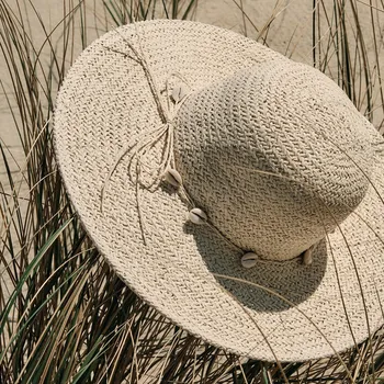 Čepice Reserved - Pletený klobouk s korálky - tělová - 742CO-02X - 742CO-02X-M