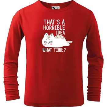 Dětská móda DOBRÝ TRIKO Dětské triko s potiskem What time Velikost: 158/12 let, Barva: Červená