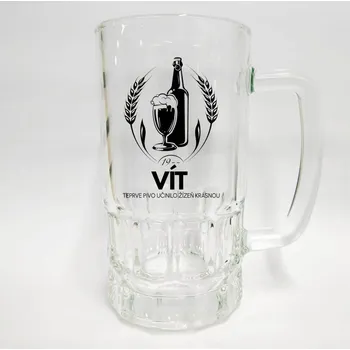 Sklenice Skleněný půllitr se jménem Vít v1