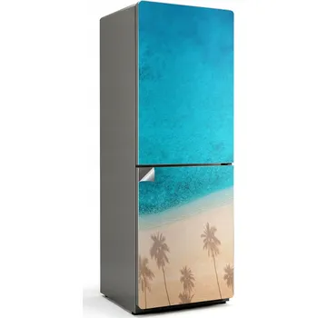 Fototapeta Samolepka na ledničku Samolepicí Ochranná Omyvatelná Pláž se stíny palem