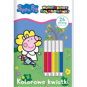 První čtění Kolorowe kwiatki. Świnka Peppa. Numerkowe kolorowanki - opracowanie zbiorowe