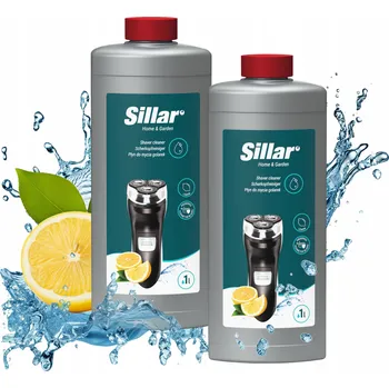 Příslušenství k holicímu strojku 2x Sillar čisticí kapalina / náplň do čističe holicích strojků a hlavic Shaver Clean - vůně citron