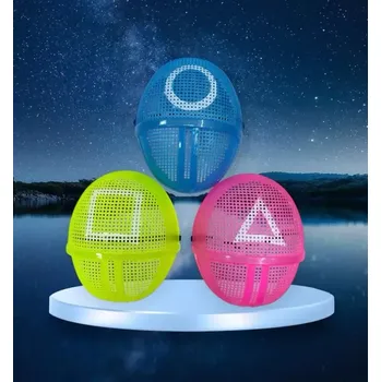 Karnevalová maska Squid Game, Hra na oliheň- Maska růžová trojúhelník