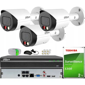 Bezpečnostní kamera Sada PoE monitoringu: 3 kamery WizSense IPC-HFW2549S-S-IL-0280B DAHUA