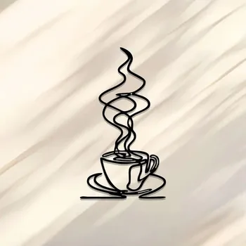 Obraz BAF Kovové nástěnné umění Kávička 30 x 17 cm