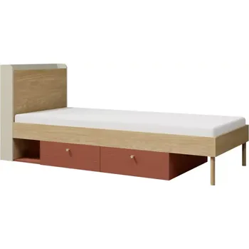 Dětský pokoj Postel Yuva R13 béžová/dub/korál - SLEVA 3% s kodem radost25