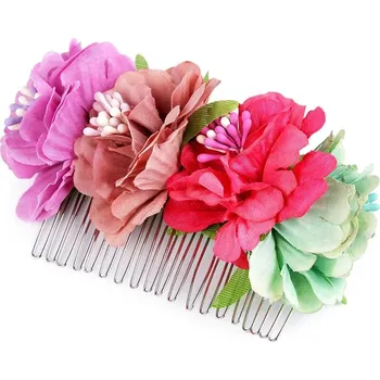 Kovový hřeben do vlasů s květy
