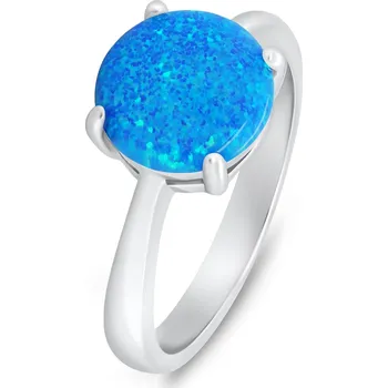 Prsten Brilio Silver Půvabný stříbrný prsten s opálem RI105WB 60 mm + 2 měsíce na vrácení zboží