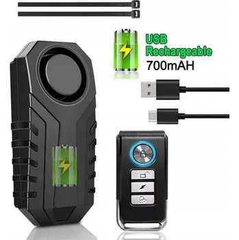 CYKLOALARM AKUMULÁTOR BATERIE USB-C KOLOBĚŽKA 113 dB UBER BOLT GLOVO