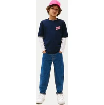 Pánské tričko Tommy Hilfiger T-Shirt Neon Graphic KB0KB09849 Tmavomodrá Regular Fit 4Y