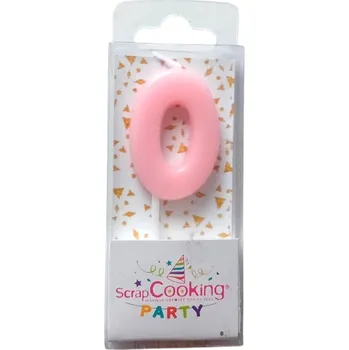 Svíčka ScrapCooking Svíčka na dort růžová 0