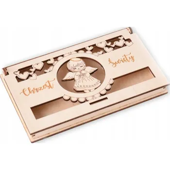 Dárková krabička Krabička na pieniądze CHRZEST ŚWIĘTY Kartka krabička na křtiny