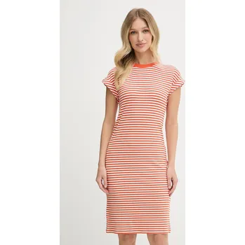 Dámské šaty Šaty Tommy Hilfiger oranžová barva, mini, WW0WW45804 23X, vel. XS