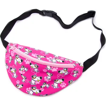 Outdoorové zavazadlo Pískací Potvůrky Ledvinka - jack russell teriér Barva: růžová