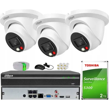 Bezpečnostní kamera Sada IP PoE monitoringu: 3 kamery IPC-HDW2649TM-S-IL-0280B WizSense DAHUA