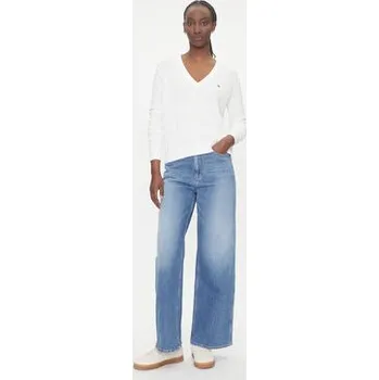 Pánské oblečení Tommy Jeans Svetr Essential DW0DW19888 Bílá Regular Fit L