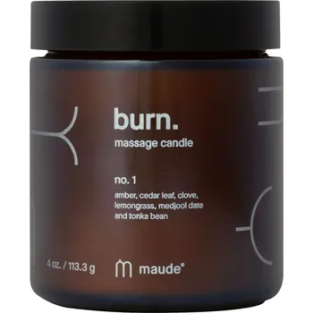Erotický masážní přípravek Svíčka masážní Maude BURN no.1 amber, cedar leaf & lemongrass 113 g - s kupónem KUP15 cena 722 Kč + extra diskrétní expedice