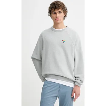 Pánská mikina Bavlněná mikina Levi's PRIDE RELAXED CREW pánská, šedá barva, melanžová, 002FC 09X, vel. M