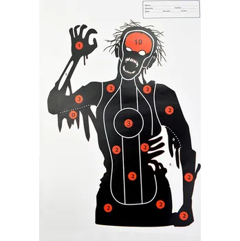 Vzduchovka STŘELECKÉ TERČE 45x32cm PISTOLE PUŠKA VZDUCHOVKA Papír ZOMBIE 5 kusů