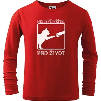 Dětská móda DOBRÝ TRIKO Dětské bavlněné triko Nejlepší přítel Velikost: 122/6 let, Barva: Červená