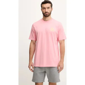 Bavlněné tričko adidas Originals Graphic Tee pánské, růžová barva, s potiskem, KC4957 30X, vel. L