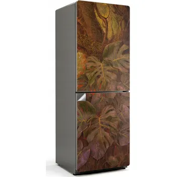 Fototapeta Umělecká Samolepka Fólie Dekorativní na Lednici Tropické Listy zblízka