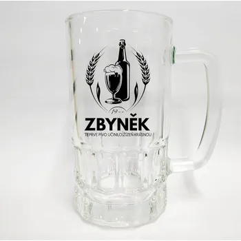 Sklenice Skleněný půllitr se jménem Zbyněk v1