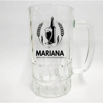 Sklenice Skleněný půllitr se jménem Mariana v1
