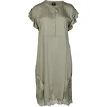 Šaty Nu Denmark 8400-26 olivové s krajkou krátké Velikost: 34