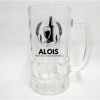 Sklenice Skleněný půllitr se jménem Alois v1