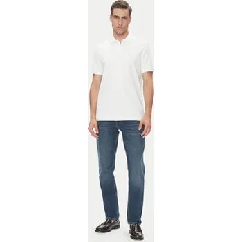 Pánská košile Calvin Klein Polokošile LV04LC239G Bílá Regular Fit XXL