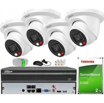 Bezpečnostní kamera Sada IP PoE monitoringu se 4 kamerami IPC-HDW2649TM-S-IL-0280B WizSense DAHUA