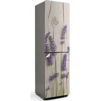 Fototapeta Samolepicí Nálepka Bubble Free na Lednici Květy levandule na dřevěném pozadí