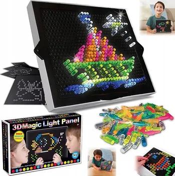 kreativní sada SVÍTÍCÍ 3D MOZAIKA S KNOFLÍKY - VKLÁDACÍ TABULE