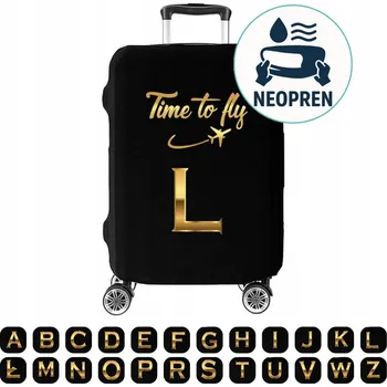 Silný Obal na Velký Kufr L Ochranné Pouzdro s Potiskem Iniciál