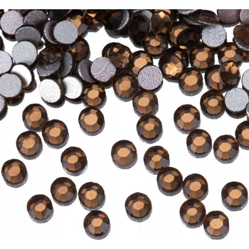 1440 ks Skleněné Zirkony na Nehty, Křišťály, Malé Diamanty SS5 Barva Kouřový Topaz