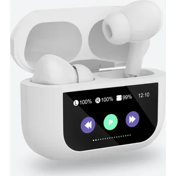 Sluchátka Bezdrátová sluchátka s LCD displejem bílá